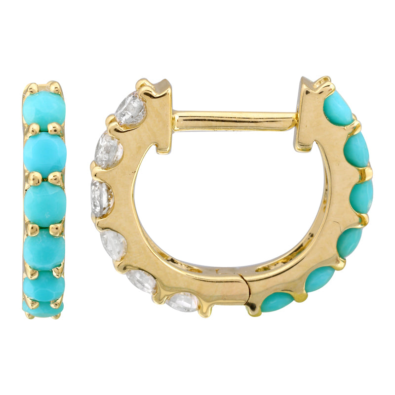 CHASE ETERNITY HUGGIE EARRINGS - TURQUOISE