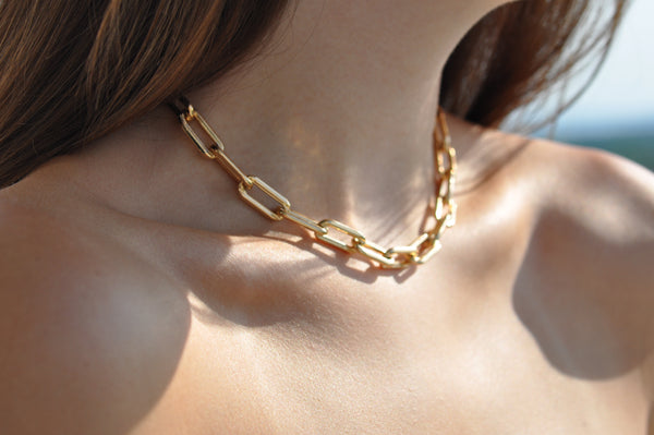 ZIA PAPERCLIP CHUNKY CHAIN NECKLACE