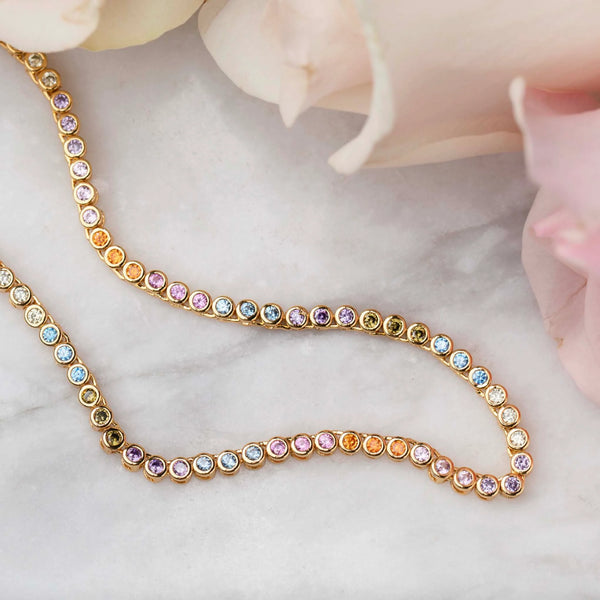 ADALYN DREAMWORKS BEZEL SET TENNIS NECKLACE