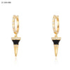 EMELIA DIAMOND BLACK ENAMEL EARRINGS
