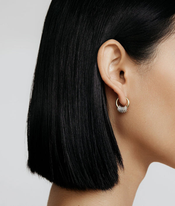 SHASHI GAIA PAVE HOOPS