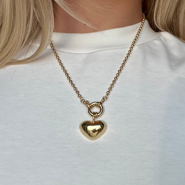 ALEX PUFFED HEART NECKLACES