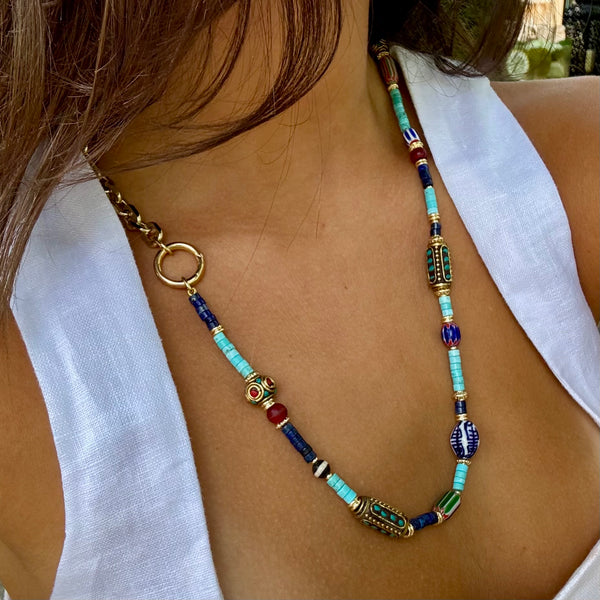 AMELIA RAY BEADED NECKLACE