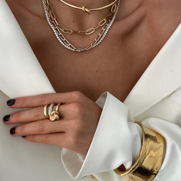 KARY PAPERCLIP GOLD CHAIN  NECKLACE