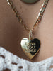 LOVE YOU MORE MANTRA HEART NECKLACE