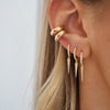 IDA SPIKE DROP HUGGIE EARRINGS - FROM FINE TO FAUX