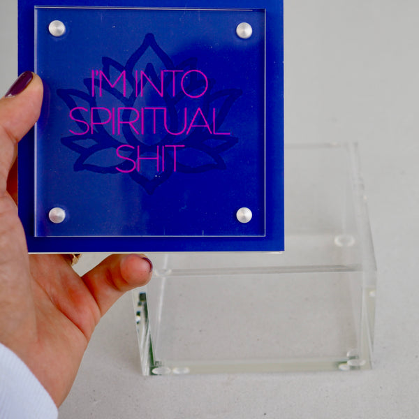 BALANCE + I'M INTO SPIRITUAL SHIT - LUCITE BOX