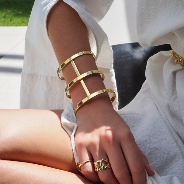 TERRA  TRIPLE BAR  CUFF BRACELET