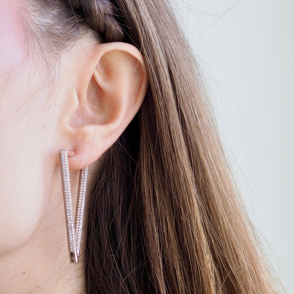 BERMUDA TRIANGLE HOOP EARRINGS