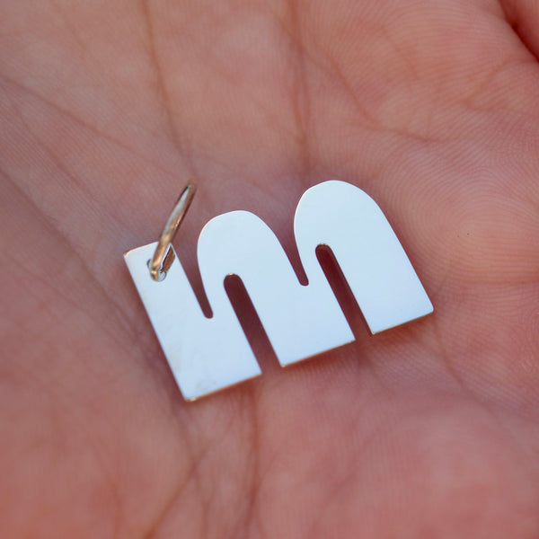 M - ROUNDED INITIAL NECKLACE