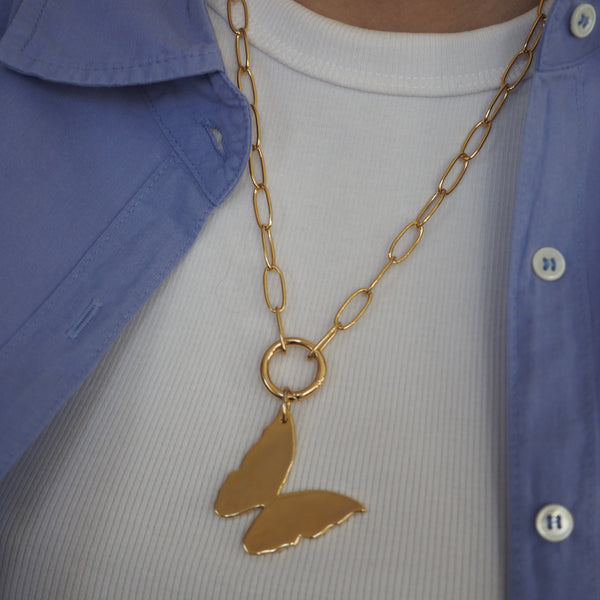 BAILEY CUT OUT BUTTERFLY { LARGE} NECKLACE