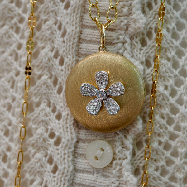 KERRY FLORAL LOCKET NECKLACE