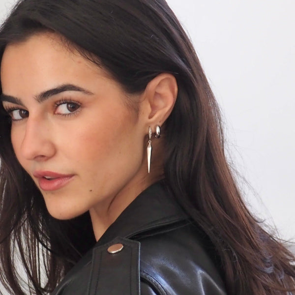 MALENA STERLING DAGGER DROP EARRINGS
