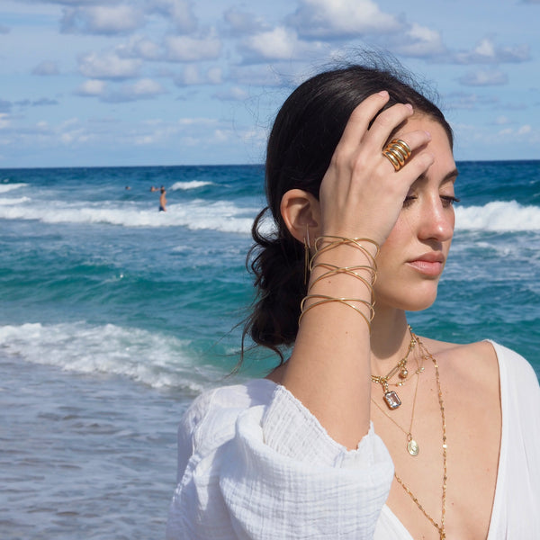 CAROLYN LACE UP CUFF BRACELETS