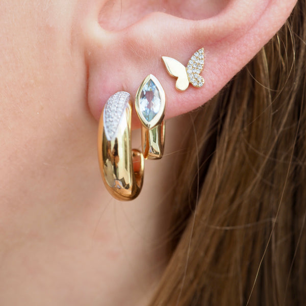 CARLI BLUE TOPAZ MARQUIS EARRINGS