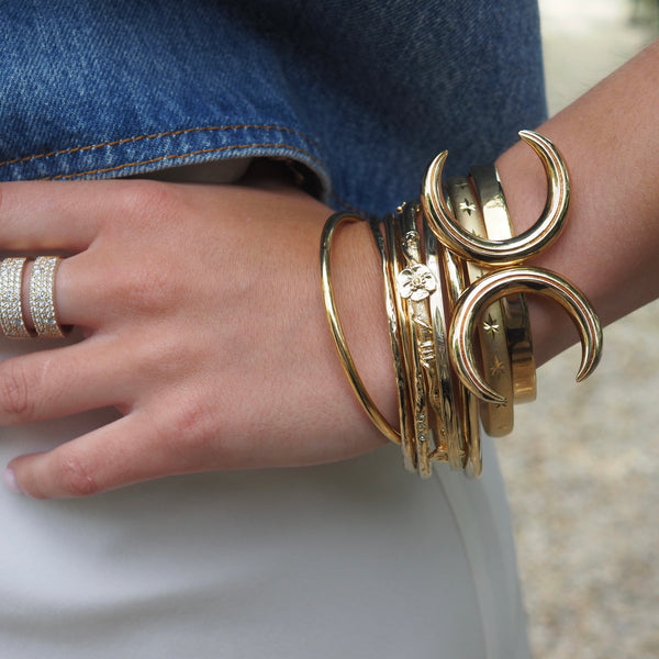 KATIE DOUBLE CRESCENT CUFF BRACELET
