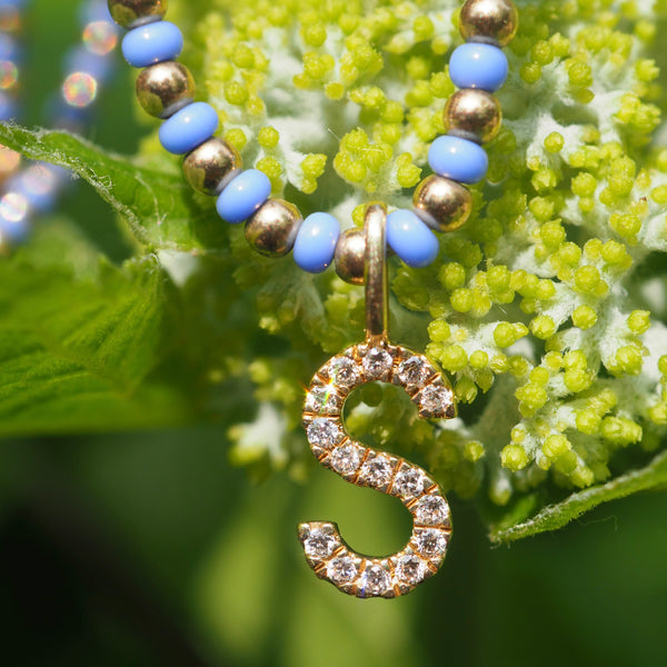 DIAMOND S INITIAL NECKLACE
