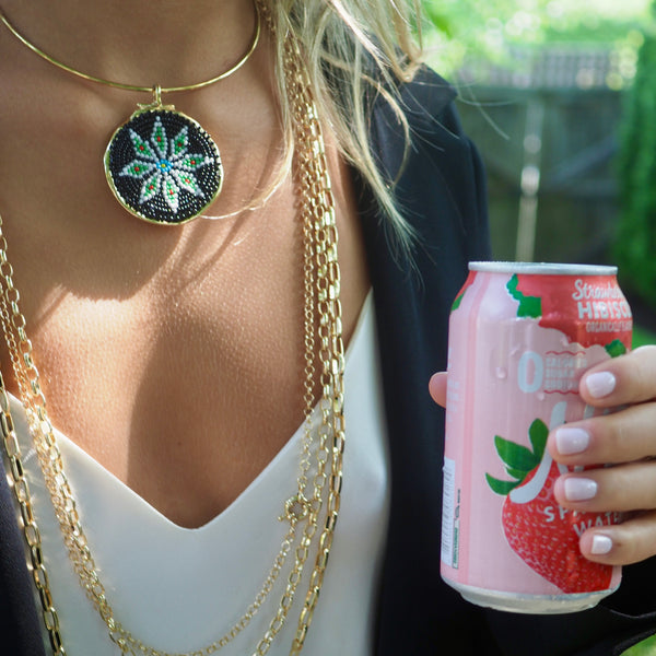 ALEXX BEADED ROSETTE NECKLACES