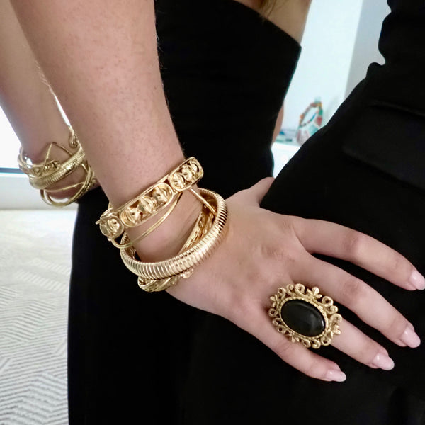 RUBY TRIPLE SCREW CUFF BRACELET