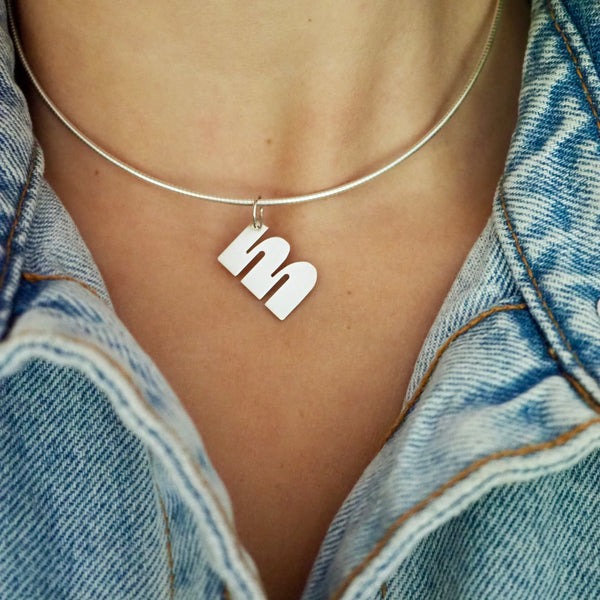 M - ROUNDED INITIAL NECKLACE