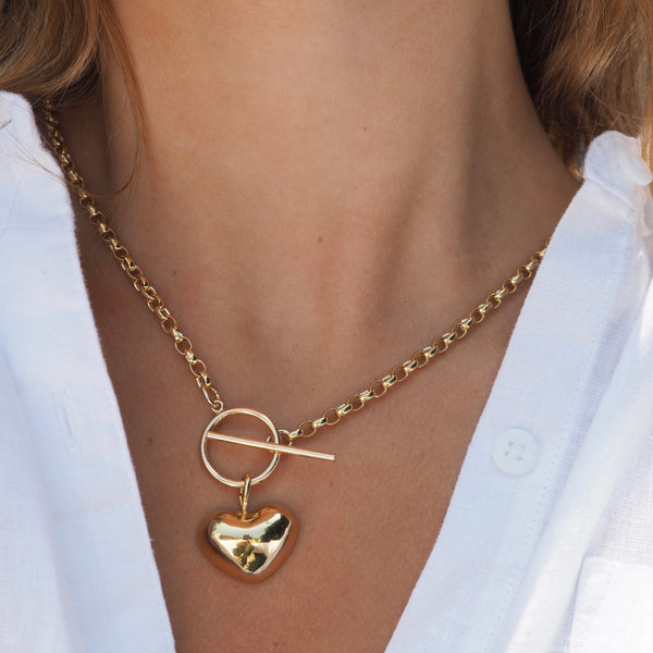 ALEX PUFFED HEART NECKLACES