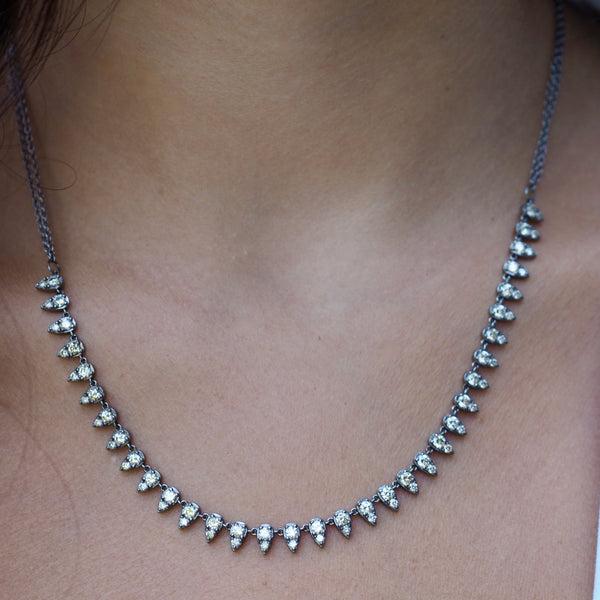 ELENA TEARDROP TENNIS NECKLACE