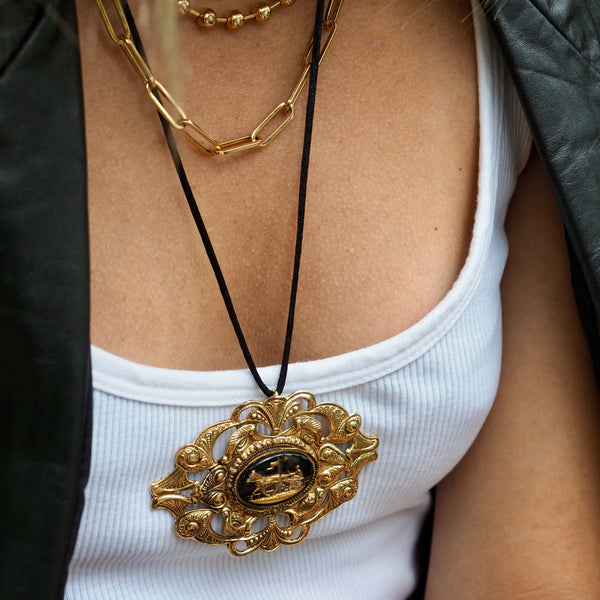 A DAY AT THE  RACES STATEMENT NECKLACE