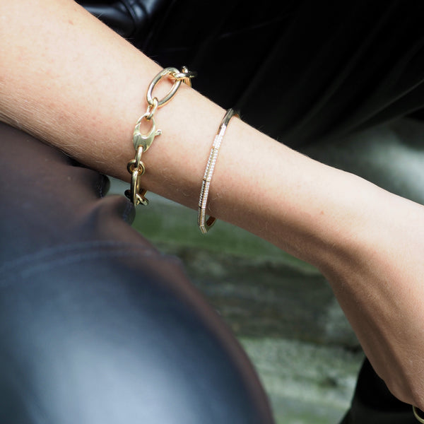 CARY 14K OVAL CHAIN LINK BRACELET