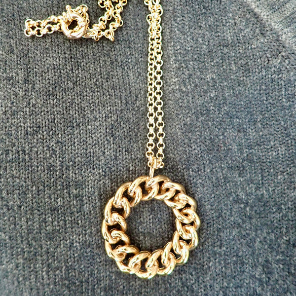 CHARLOTTE CHAIN DISC NECKLACE