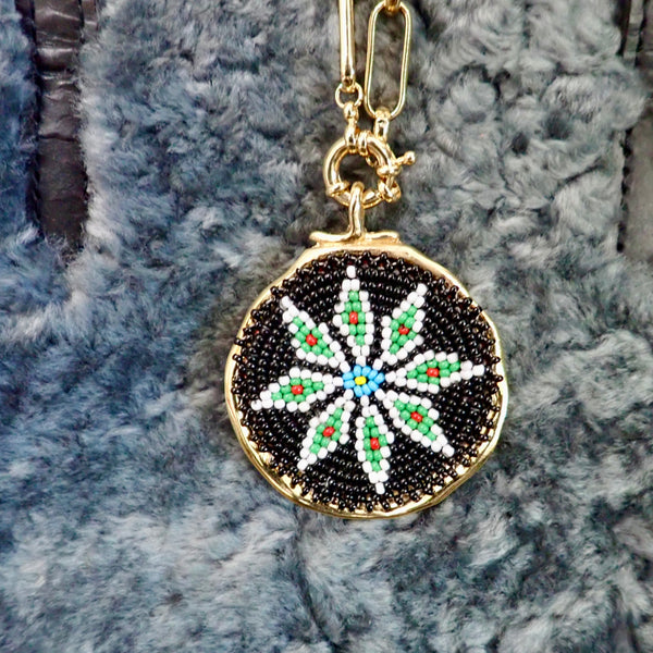 ALEXX BEADED ROSETTE NECKLACES