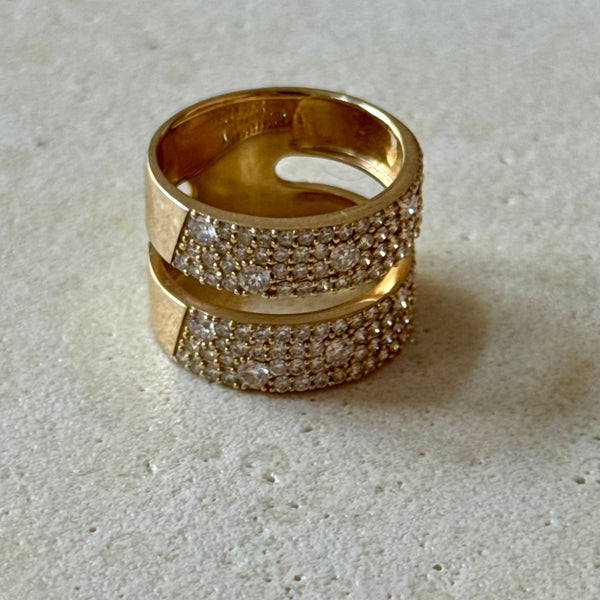 ASHER DIAMOND DOUBLE PARALLEL RING