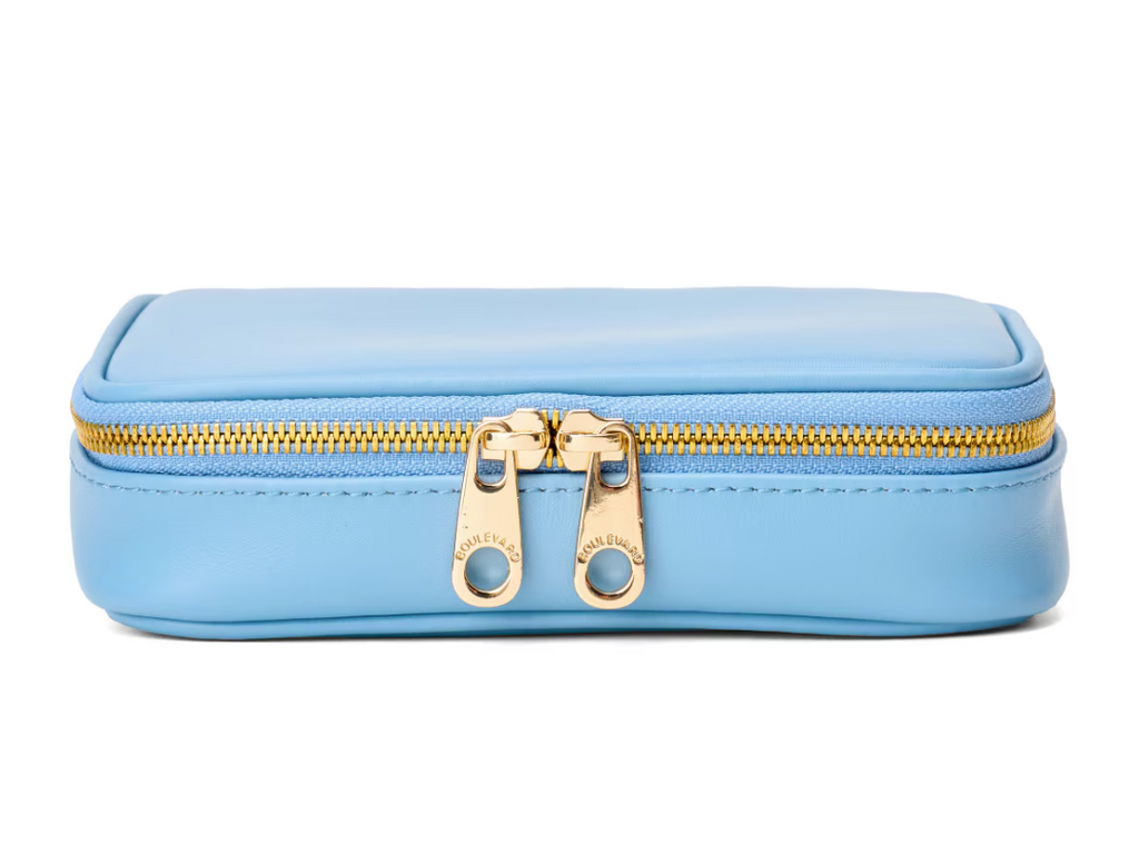 BOULEVARD ISABELLA LEATHER JEWELRY CASE - DENIM