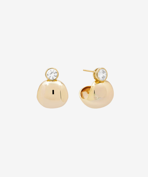 SHASHI BEZEL GOLD EARRING