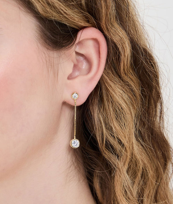 SHASHI SOLITAIRE MOISSANITE DROP EARRINGS