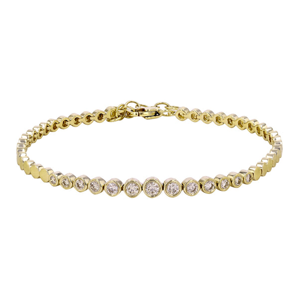 LILIA GRADUATED BEZEL TENNIS  BRACELET