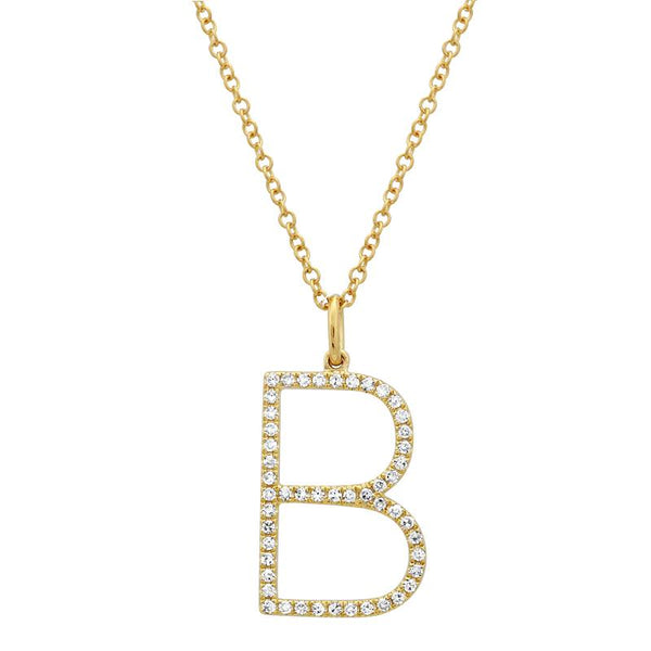 DIAMOND INITIAL NECKLACES