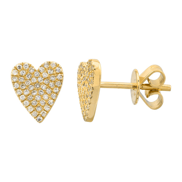 KAYA DIAMOND  HEART STUD EARRINGS