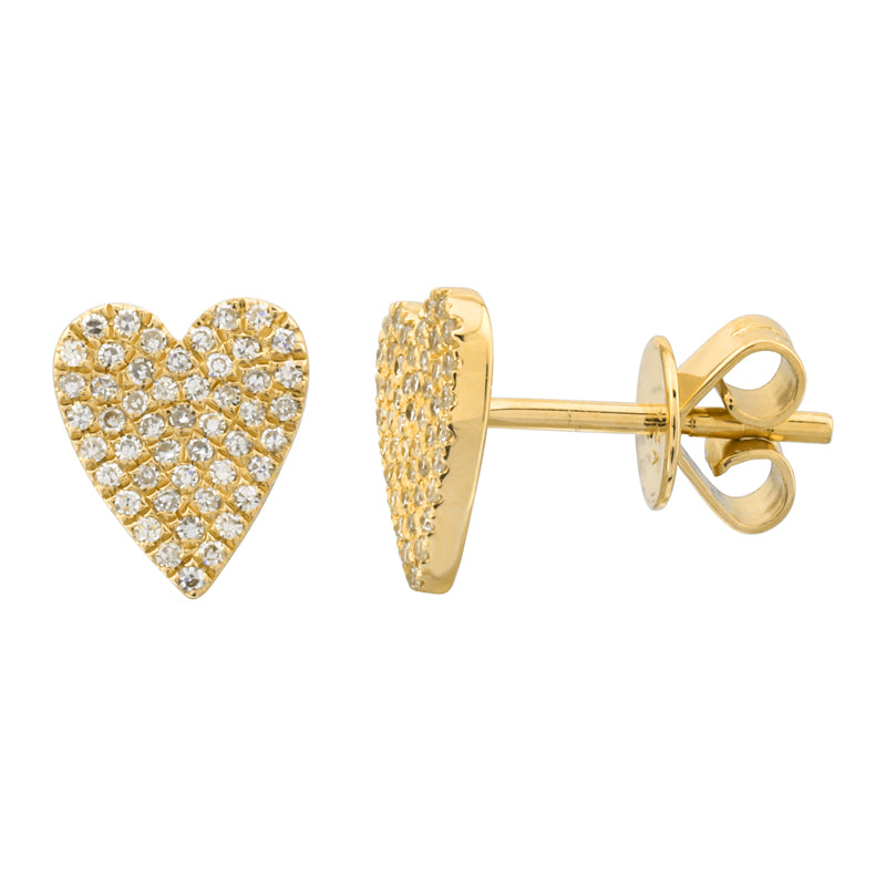 KAYA DIAMOND  HEART STUD EARRINGS