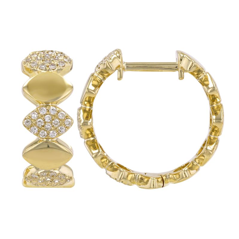 VIV OVAL PATTERNED SHAPED EARRINGS