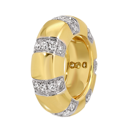 ADDISION DIAMOND PAVE STRIPED RONDELLE