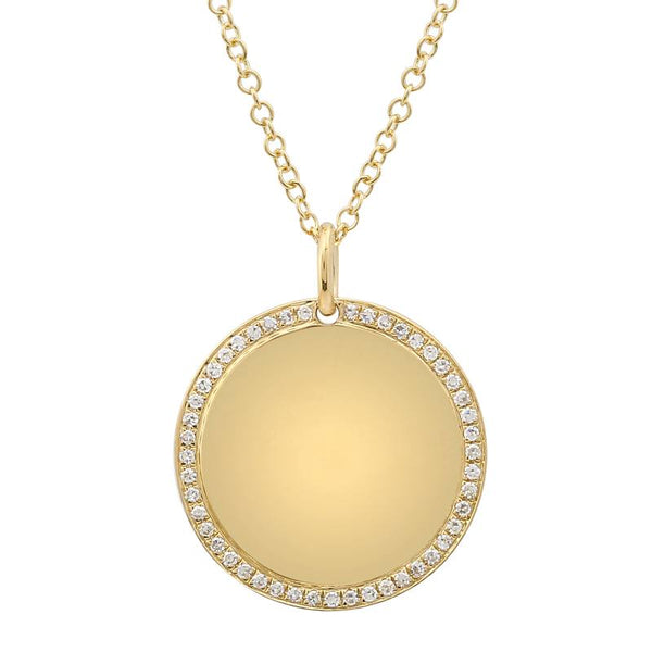 ADDISON DIAMOND EDGE  CIRCLE NECKLACE