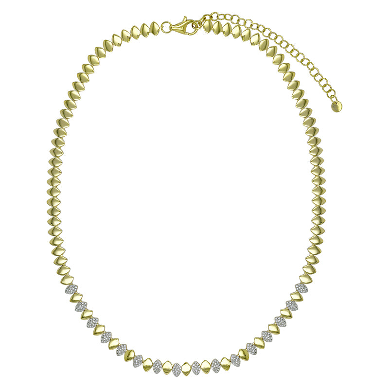VIV OVAL SHAPED PATTERN DIAMOND NECKLACE