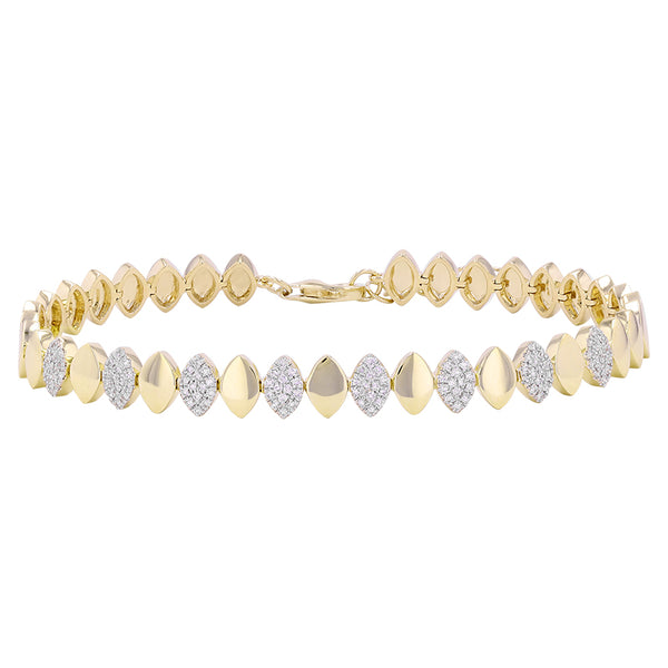 VIVI OVAL PATTERN DIAMOND BRACELET