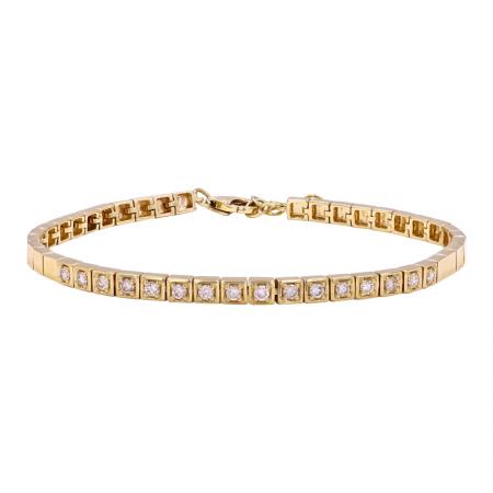 TROY SQUARE MOUNT DIAMOND  BRACELETS
