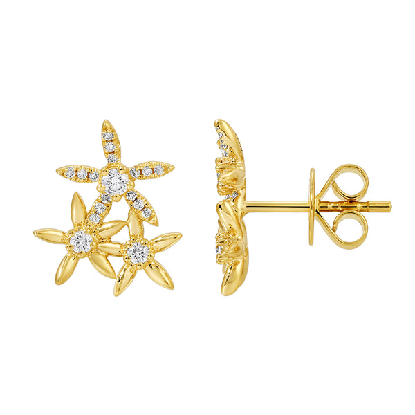 LILLIA TRIPLE STAR STUD EARRINGS