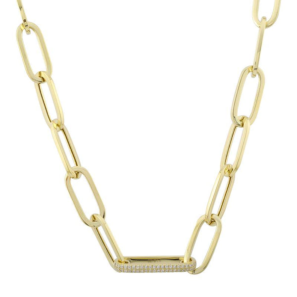 KARY PAPERCLIP GOLD CHAIN  NECKLACE