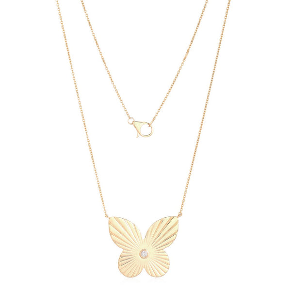 TAYLOR FLUTED BUTTERFLY NECKLACE