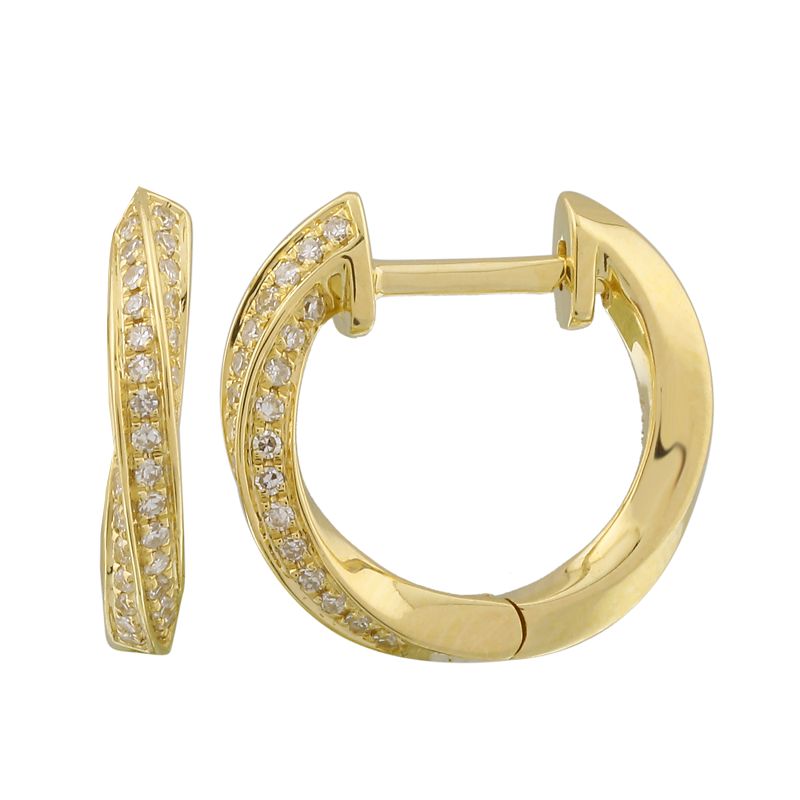 SELMA GOLD + DIAMOND TWISTED HUGGIES