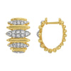 RUMOR  MARQUISE SHAPE HUGGIE EARRINGS