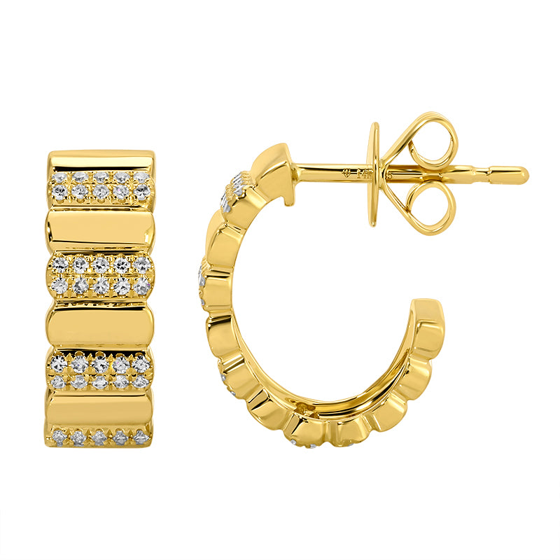 BEAM FLUTED DIAMOND HUGGIES